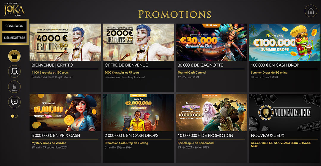 page promotions joka casino